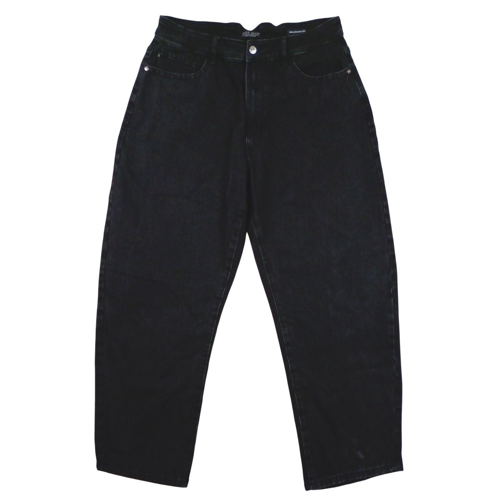 Judy Blue Marlow Arc Leg Jeans Women 14W 34X30 Black High‎ Rise Stretch Denim